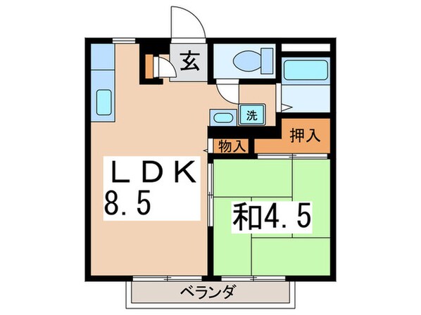 ハウスミルフィ－ユＡ棟の物件間取画像